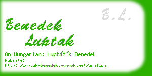 benedek luptak business card